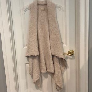 long cream vest/sweater